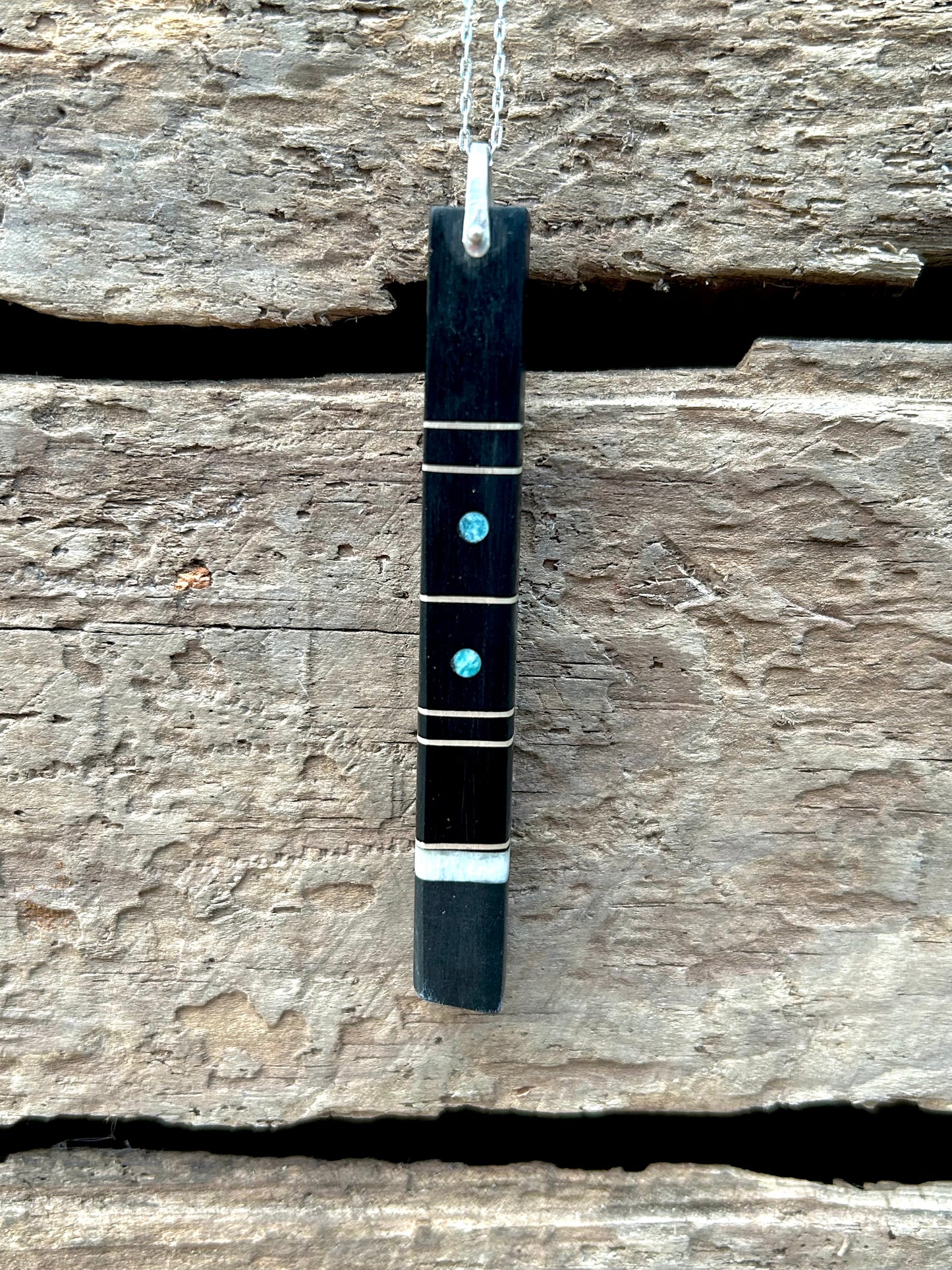 Antique ebony piano key